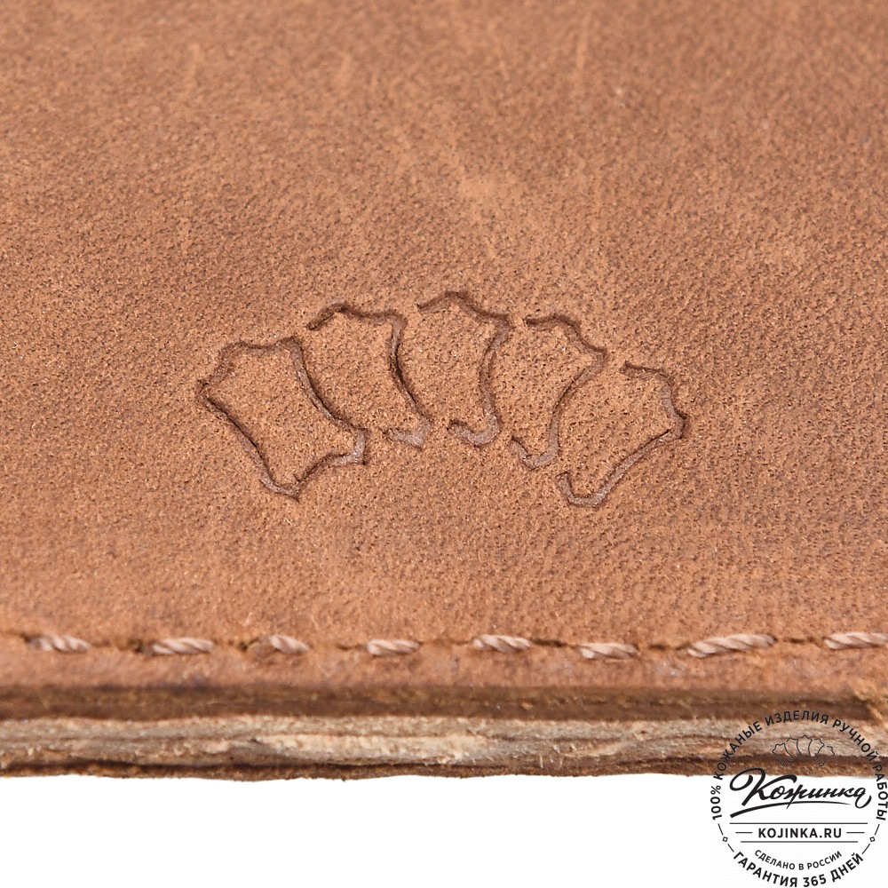  Кожаный картхолдер "Вавилон" (коричневый крейзи)