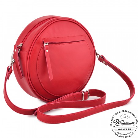  Женская кожаная сумка "Дарья" (красная) 