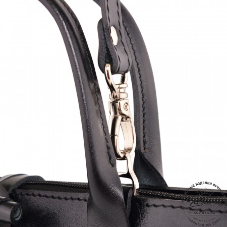  Женская кожаная сумка "Шампань" (черная)
