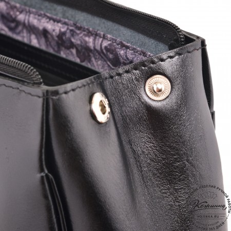  Женская кожаная сумка "Шампань" (черная)