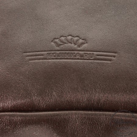  Кожаная сумка на грудь "Аполлон" (коричневая гладкая кожа)