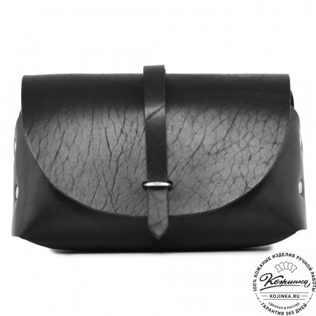 Женская кожаная сумка "Милла макси" (черная)