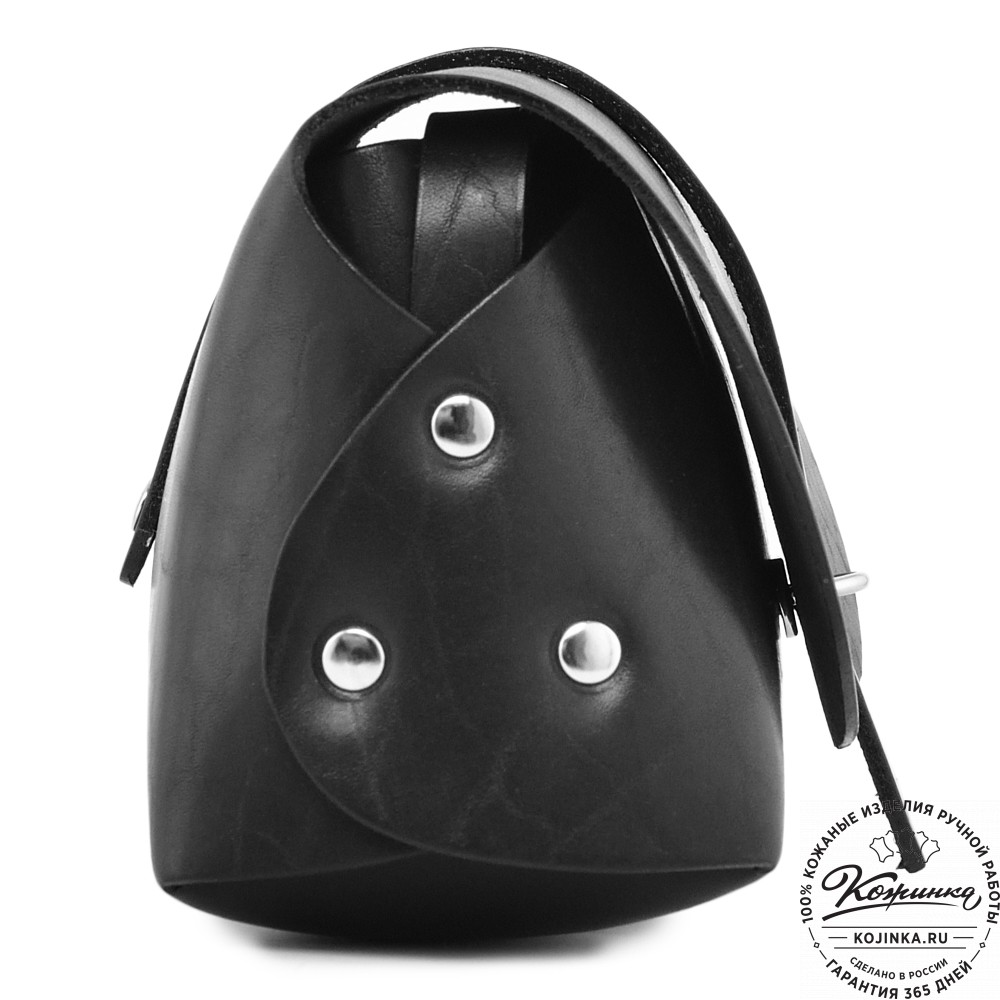 Женская кожаная сумка "Милла макси" (черная)