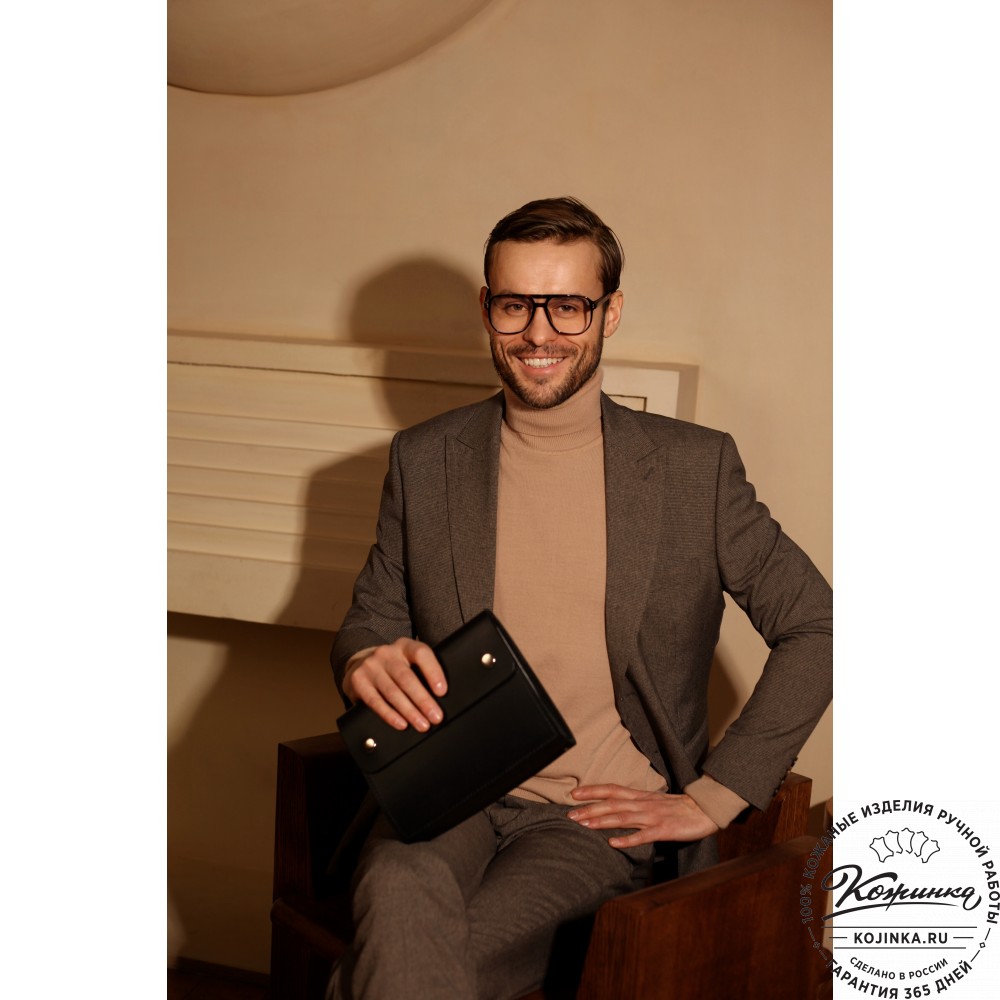 Кожаный ежедневник на кольцах "Джексон" (старение)