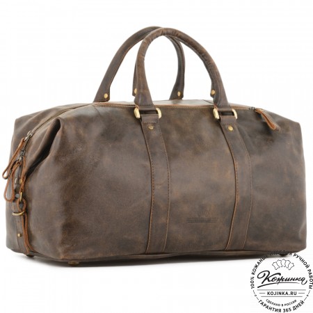 Кожаная дорожно-спортивная сумка "Англия" (коричневая наппа)