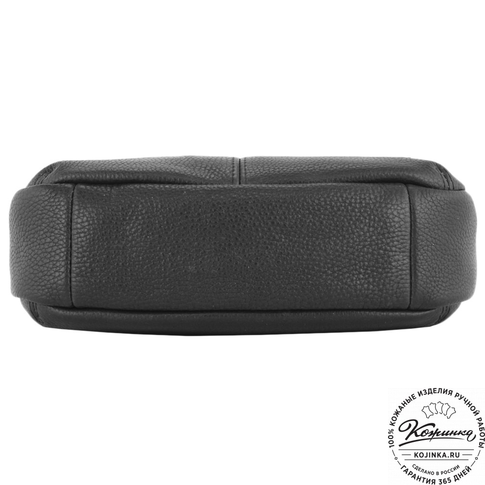 Женская кожаная сумка "Нева" (фактура чёрный)