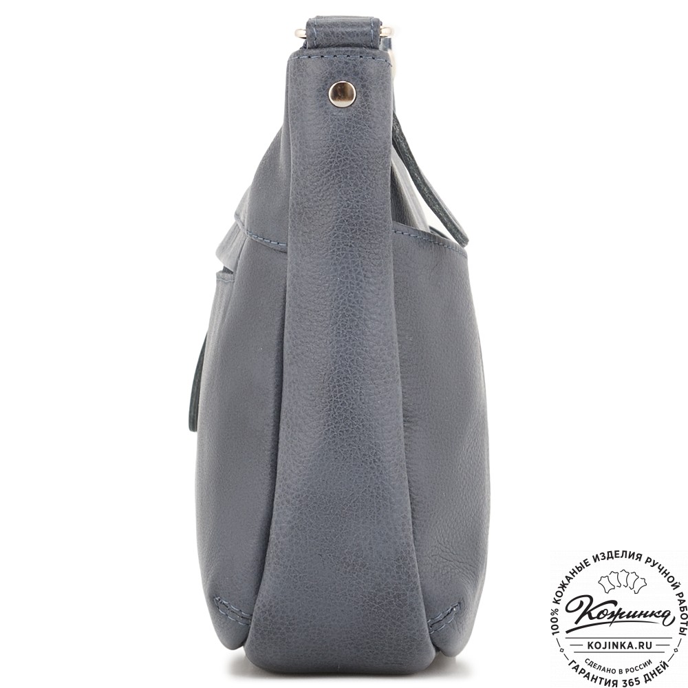 Женская кожаная сумка "Нева" (джинс)