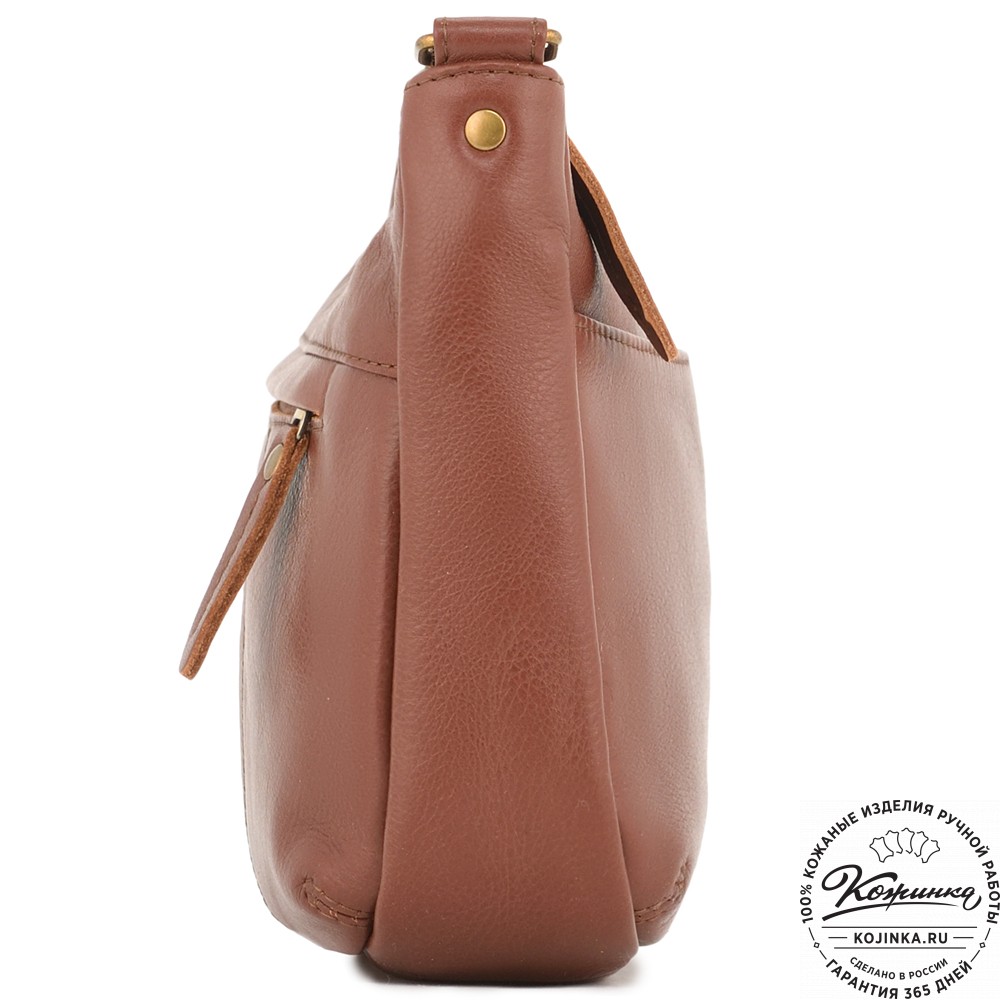 Женская кожаная сумка "Нева" (коньяк)