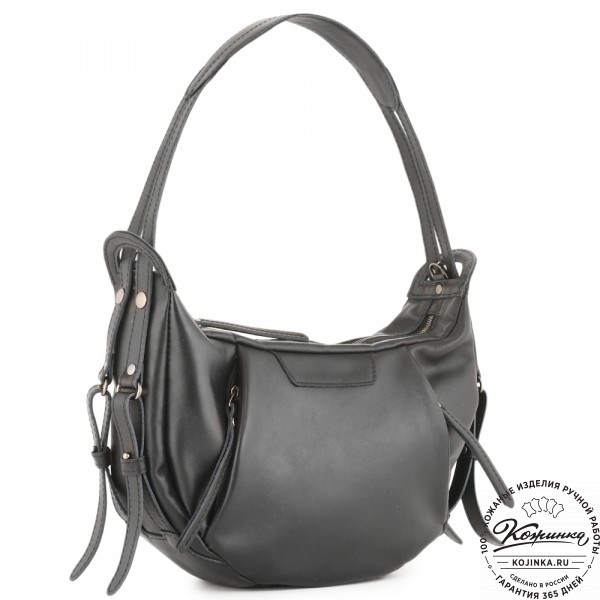 Женская кожаная сумка "Техас" (черная). фото 1