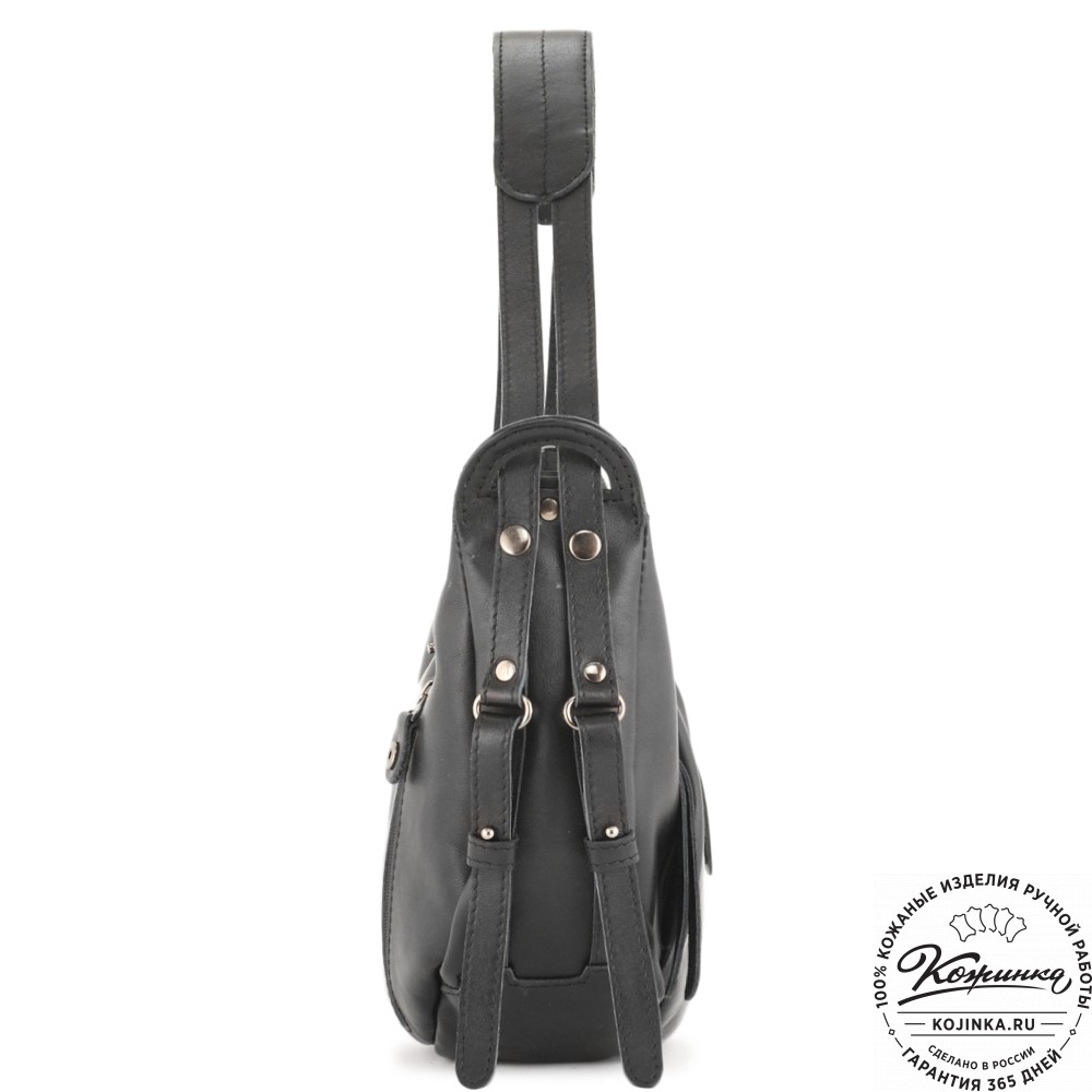 Женская кожаная сумка "Техас" (черная)