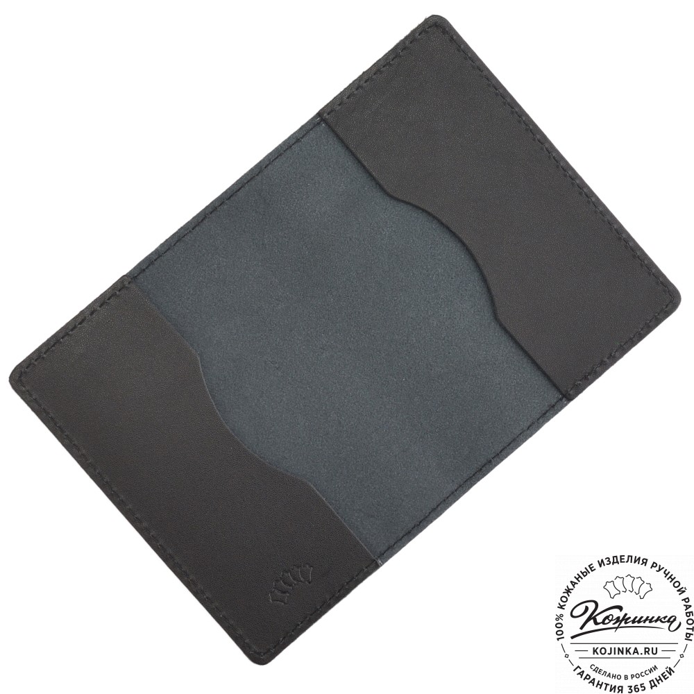 Кожаная обложка на паспорт "Будапешт" "Волк"