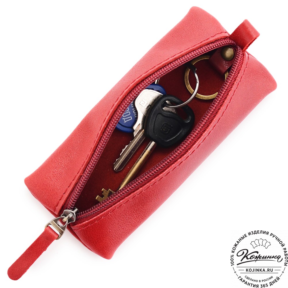 Кожаная ключница «Соло» "Красная королева" (красный)