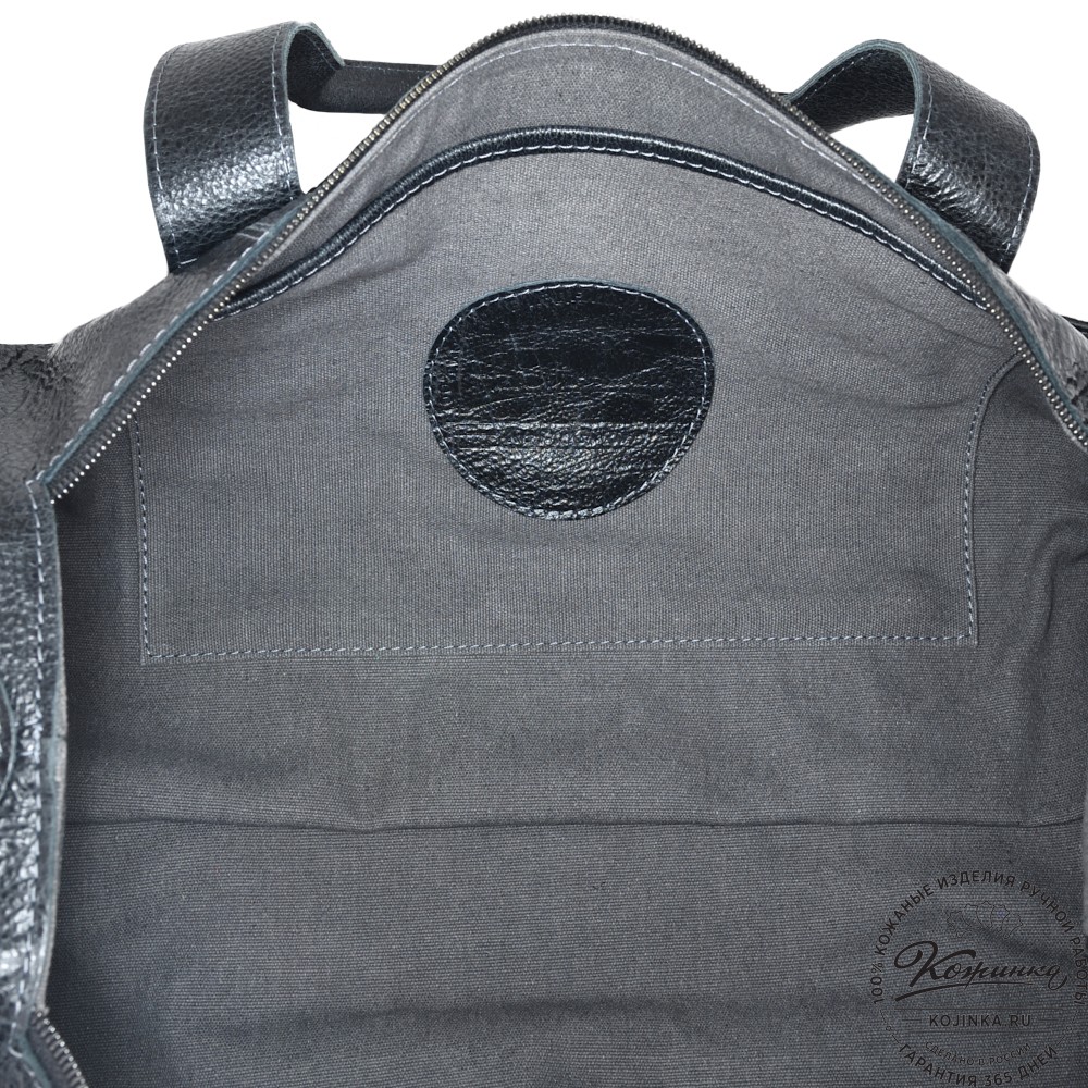  Кожаная сумка "Тайлер" (глянец черный)