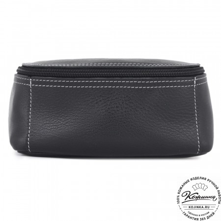  Кожаный несессер "Каспий " (черный)