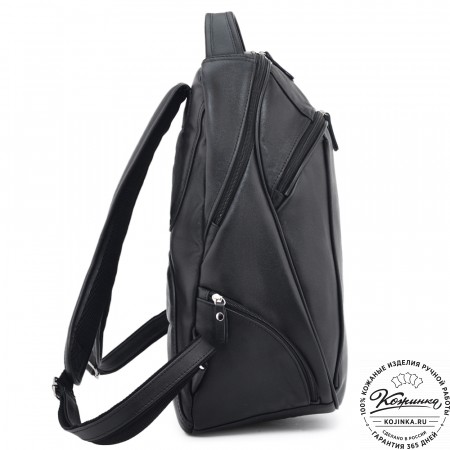 Кожаный рюкзак "Ланселот" (чёрный)