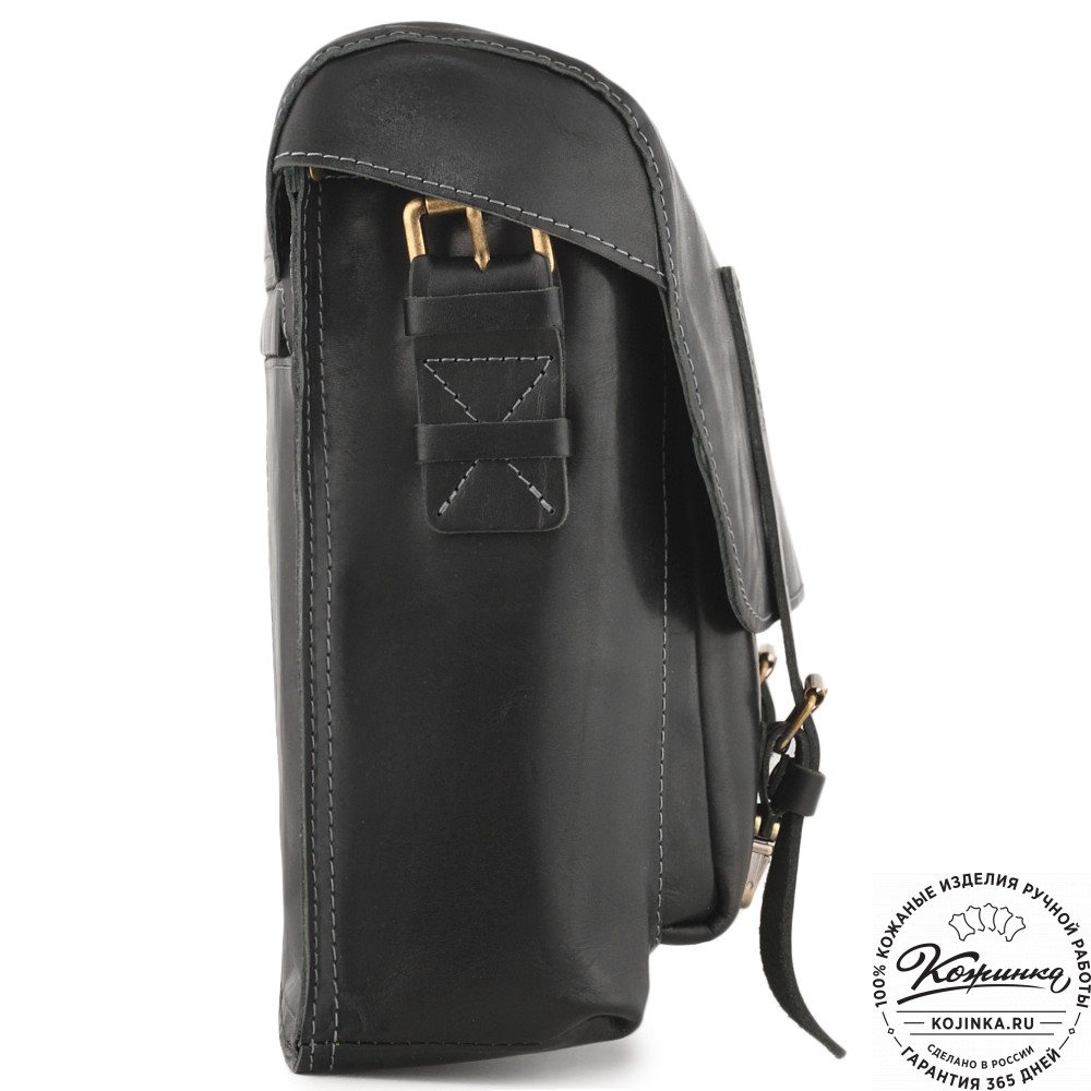  Кожаная сумка  "Форман" (черная)