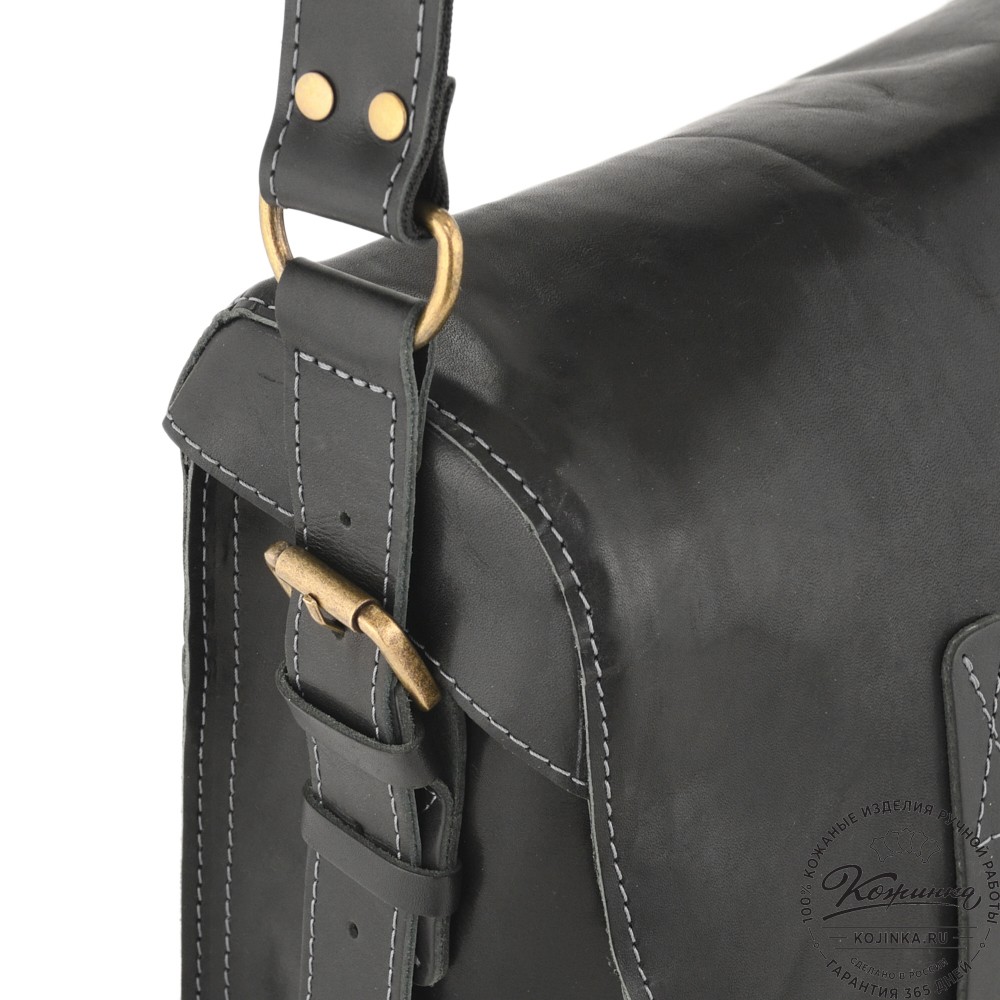  Кожаная сумка  "Форман" (черная)