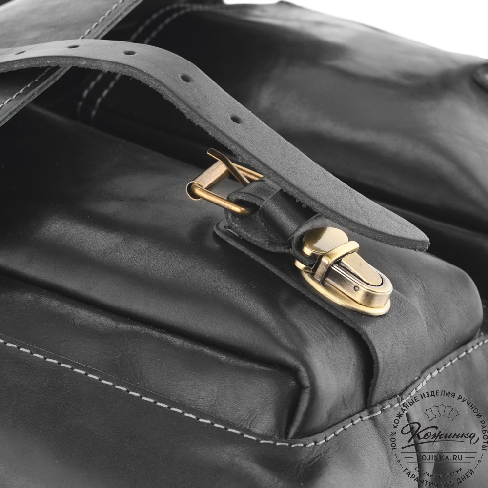  Кожаная сумка  "Форман" (черная)