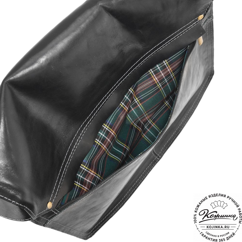  Кожаная сумка  "Форман" (черная)