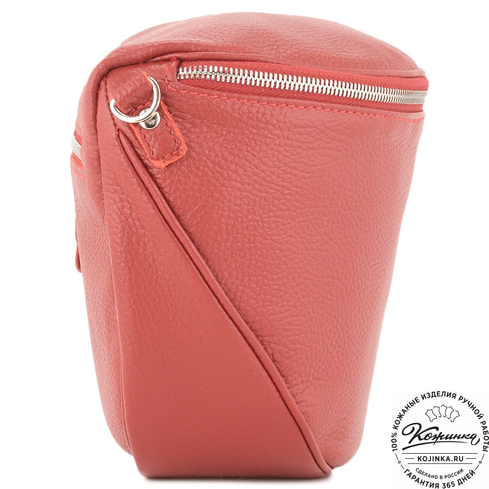 Женская кожаная сумка "Либерти" (красная)