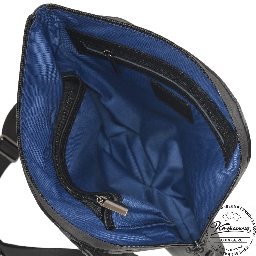  Кожаная сумка "Родос" "Мотоцикл" (черная)