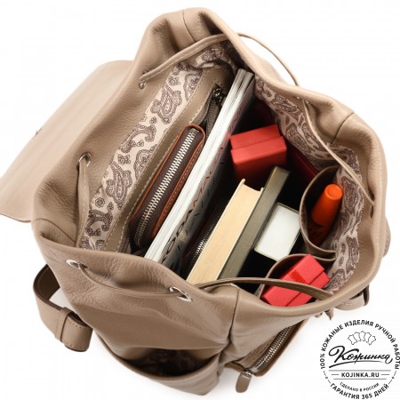 Женский кожаный рюкзак "Франческа" (капучино)