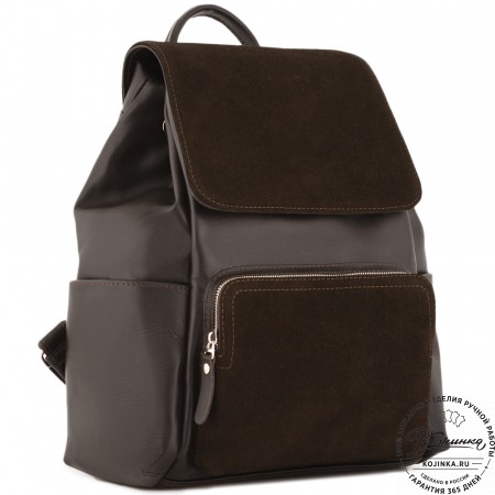 Женский кожаный рюкзак "Франческа" (темно-коричневый)