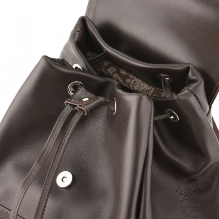 Женский кожаный рюкзак "Франческа" (темно-коричневый)