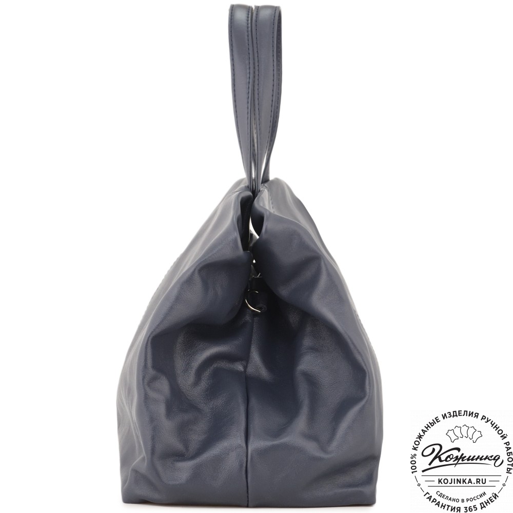 Женская кожаная сумка "Испания" (синяя)