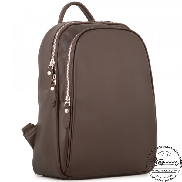 Кожаный рюкзак "Рамона" (коричневый). фото 1