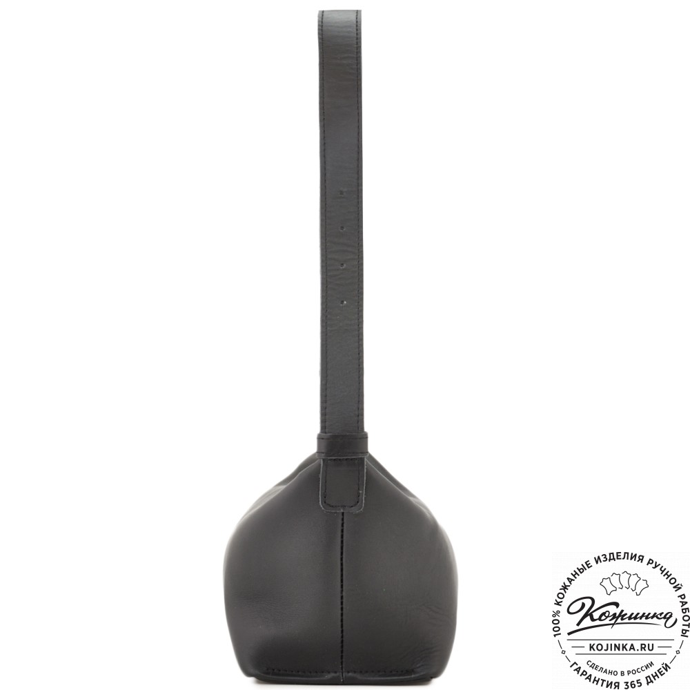 Женская кожаная сумка "Тойс" (черная)