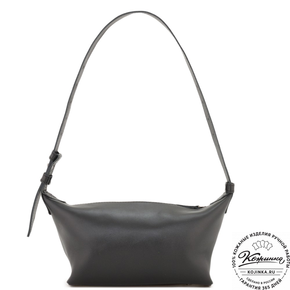 Женская кожаная сумка "Тойс" (черная)