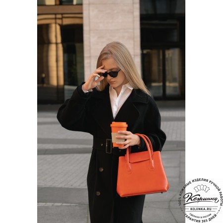 Женская кожаная сумка "Ванесса" (оранж)