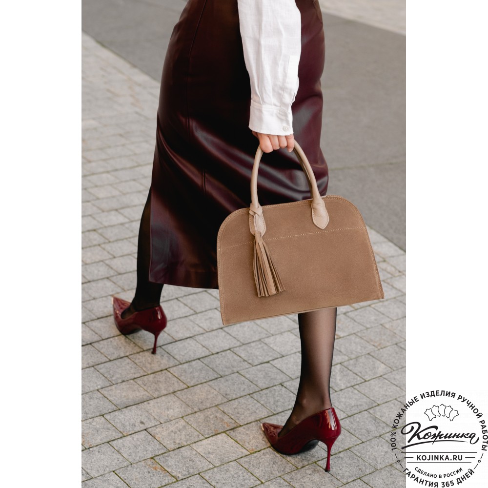 Женская кожаная сумка "Вирджиния" (рыжая)