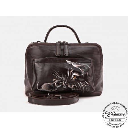 Женская кожаная сумка "Крис" "Знакомство"