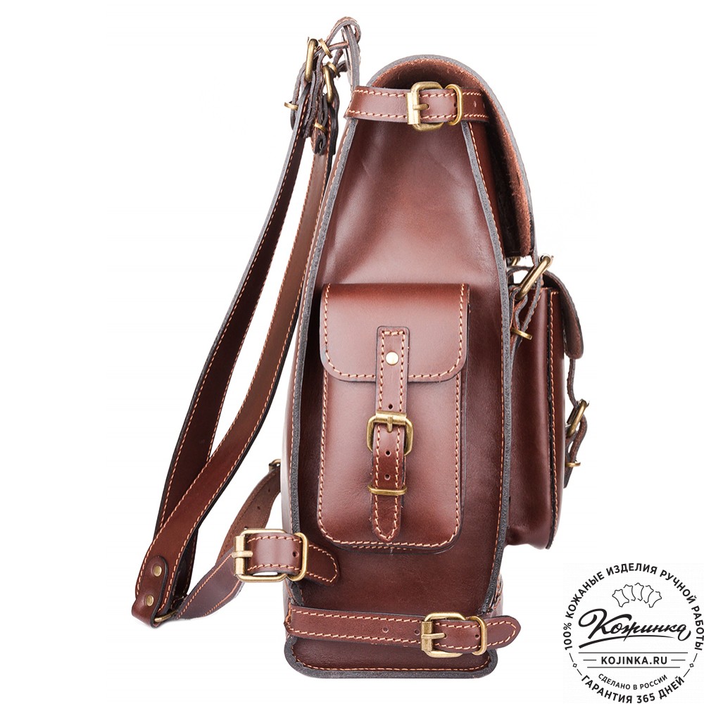 Кожаный ранец "Максимус 3" (коричневый)
