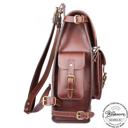Кожаный ранец "Максимус 3" (коричневый)