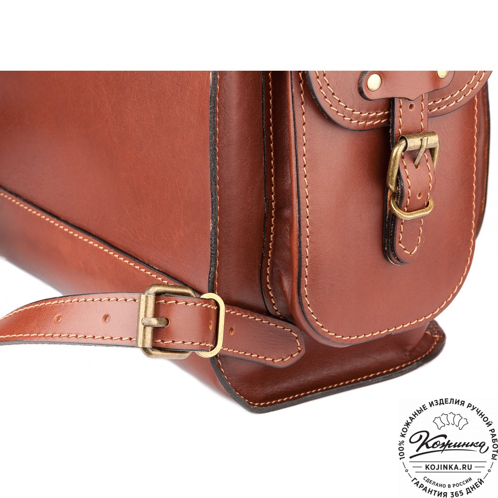 Кожаный рюкзак "Патриот" (коричневый)