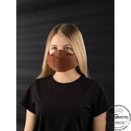 Кожаная маска Бампер (коричневая)