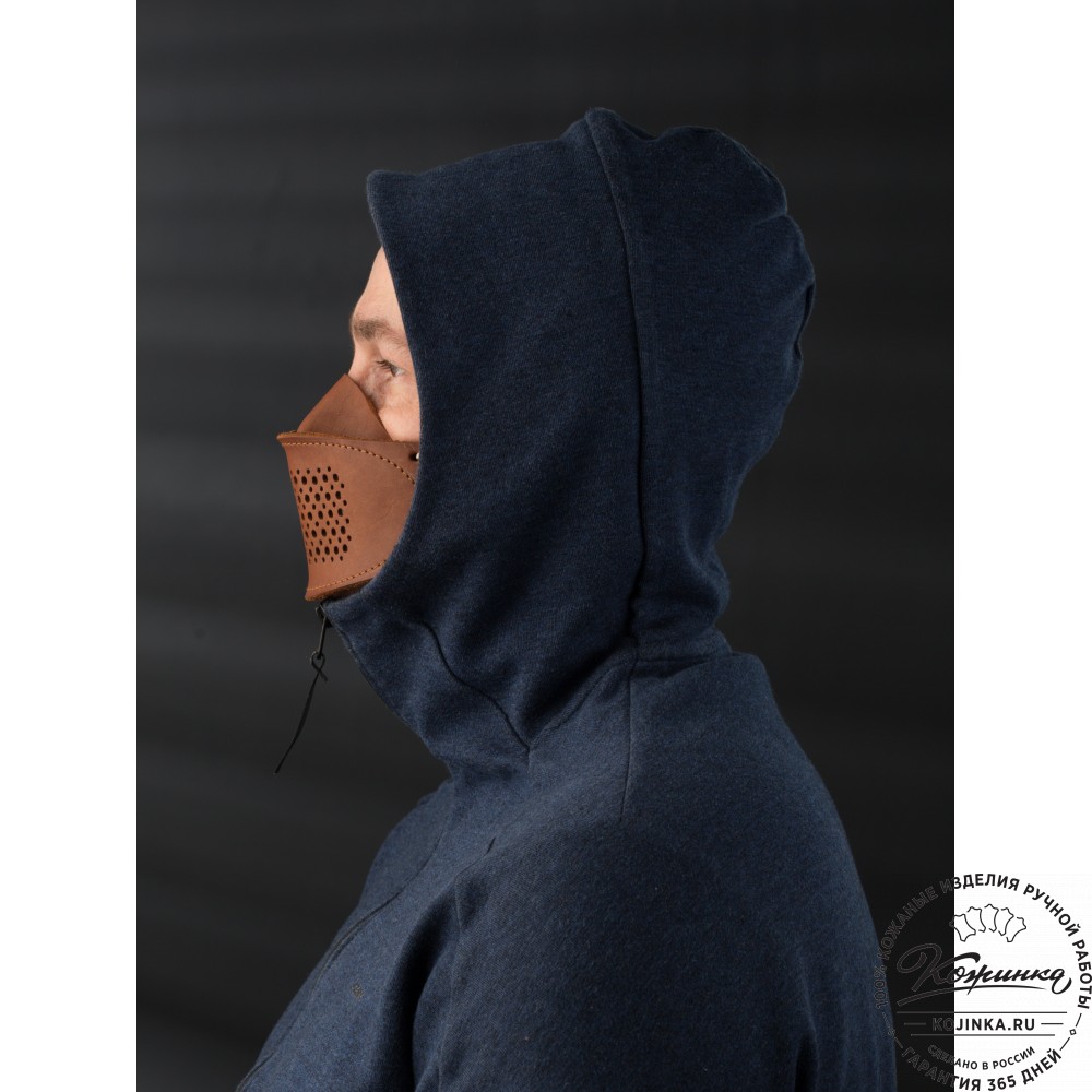 Кожаная маска Бампер (коричневая)