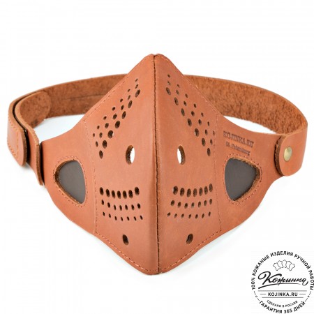 Кожаная маска Бионик (коричневая)