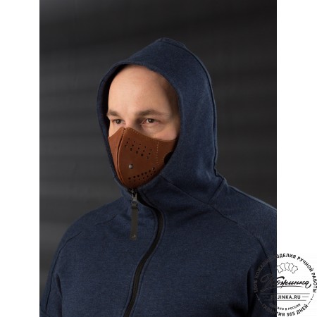 Кожаная маска Бионик (коричневая)