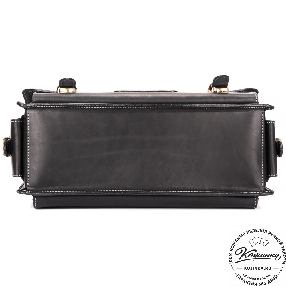Кожаный портфель-кофр "Адъютант" (чёрный)