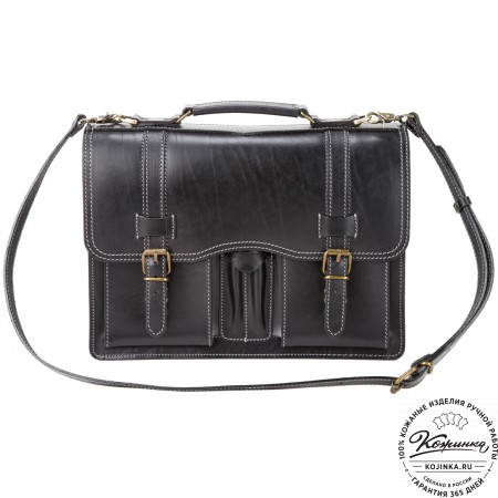 Кожаный портфель "Юрист"  (черный)