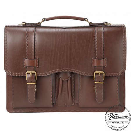 Кожаный портфель "Юрист"  (тёмно-коричневый)