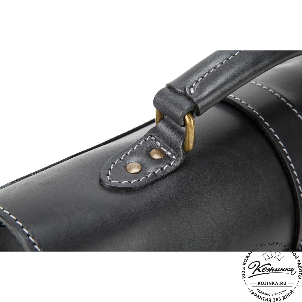 Мужской кожаный портфель "Премьер" (чёрный)
