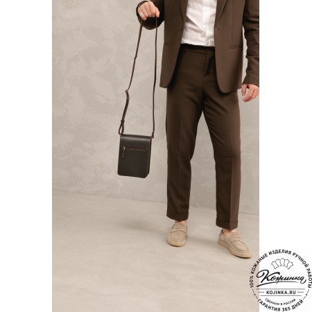 Кожаная сумка "Робин" (темно-коричневый)