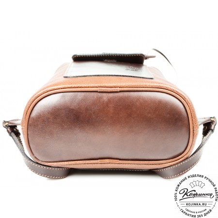 Женский кожаный рюкзак "Гейша" (коричневый)