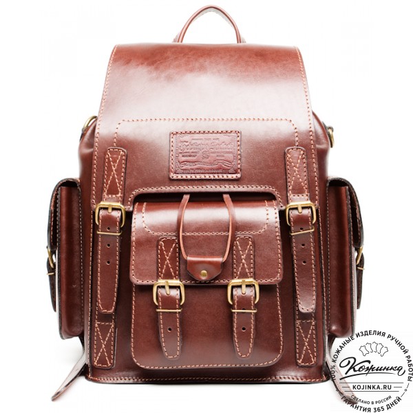Кожаный рюкзак "Кэмэл" (коричневый). фото 1