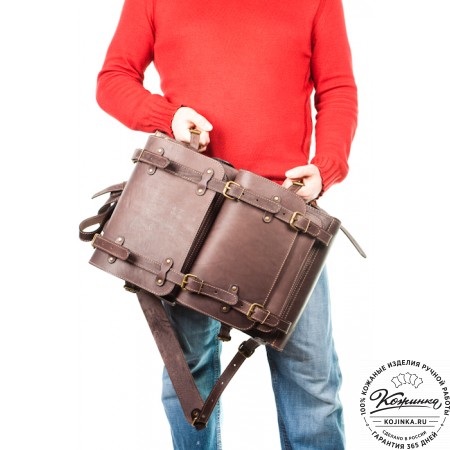 Мужской кожаный рюкзак "Легион" (коричневый)